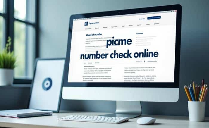 How to picme number check online in Minutes
